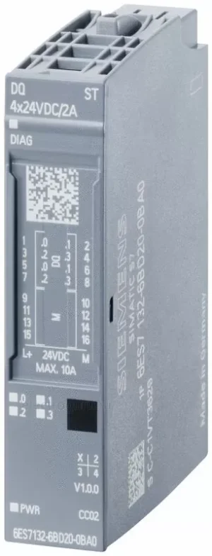 Модуль вывода дискретных сигналов Simatic ET код 6ES7132-6BF01-0AA0 Siemens-1шт
